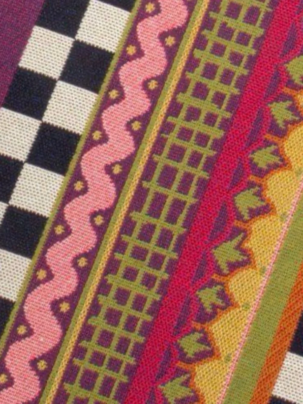NWOT Mackenzie-Childs table runner fabric check print: Pristine, RARE, New